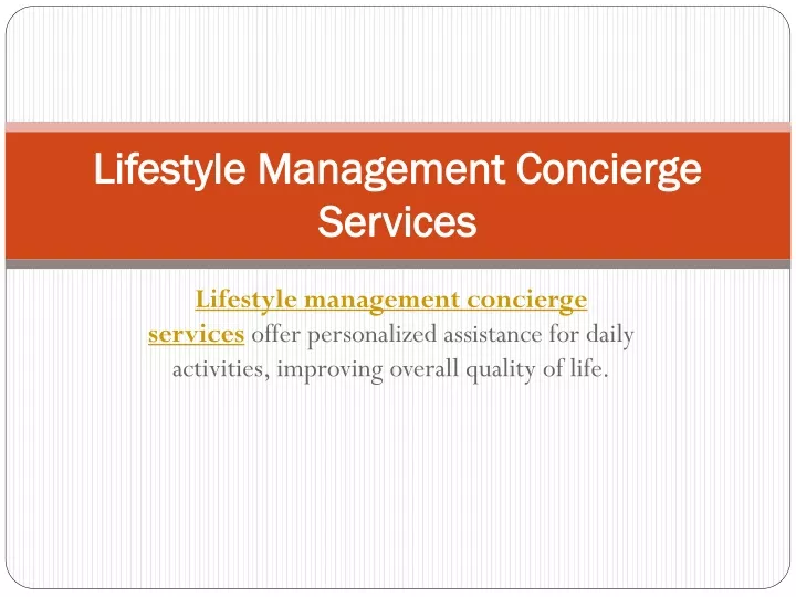 lifestyle management concierge services