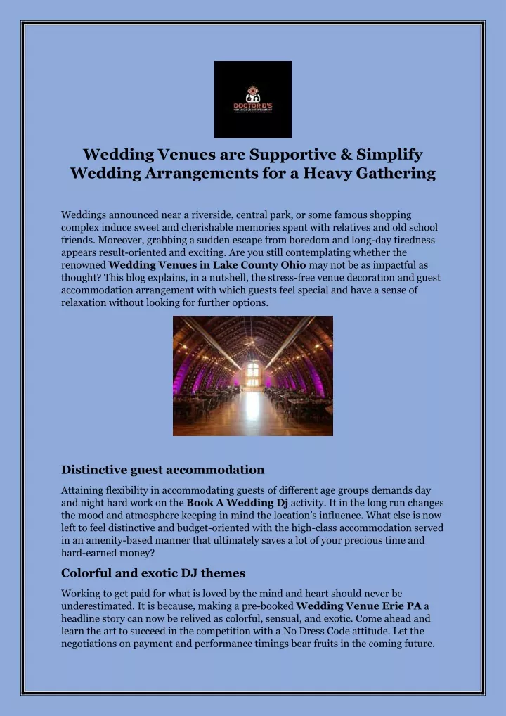 wedding venues are supportive simplify wedding