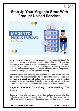 step up your magento store with product upload