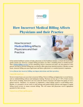 how incorrect medical billing affects physicians
