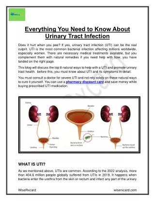 Everything You Need to Know About Urinary Tract Infection