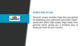 Wooden Flags For Sale  Cedar-sense.com