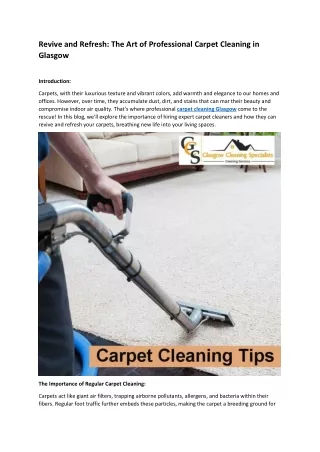 Carpet Cleaning Glasgow