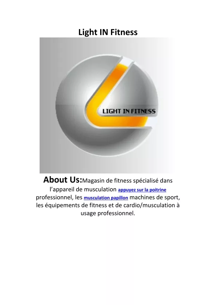 light in fitness