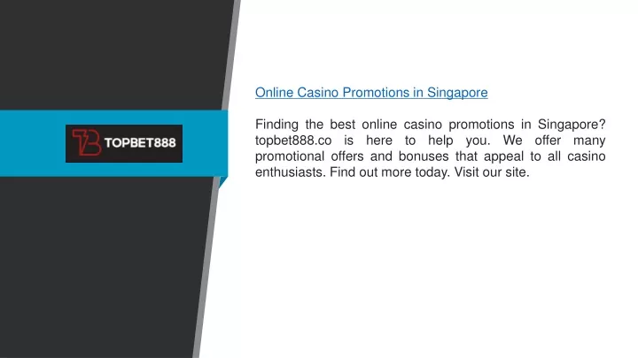 online casino promotions in singapore finding