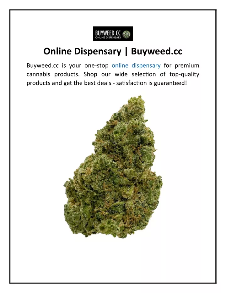 online dispensary buyweed cc