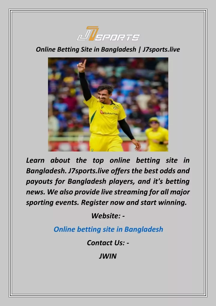 online betting site in bangladesh j7sports live