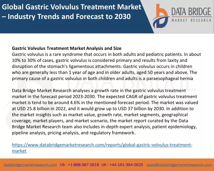 global gastric volvulus treatment market industry