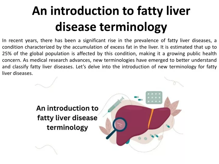 an introduction to fatty liver disease terminology