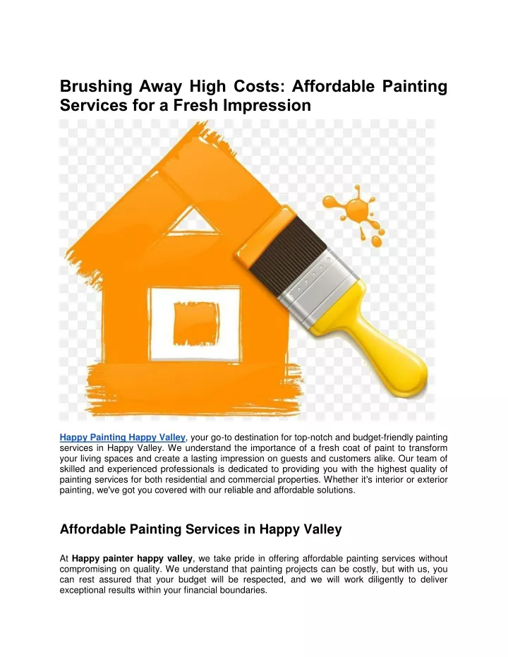 brushing away high costs affordable painting