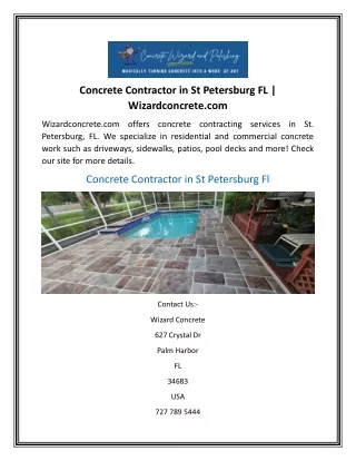 Concrete Contractor in St Petersburg FL Wizardconcrete.com
