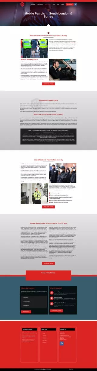 Mobile Patrol Security In South London & Surrey | All Security Limited