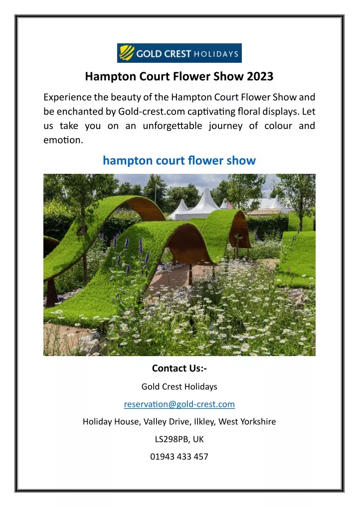 hampton court flower show 2023