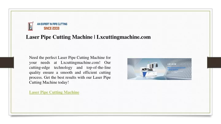laser pipe cutting machine lxcuttingmachine com