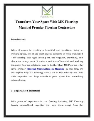 Flooring Contractors in Mumbai Call-9920614344