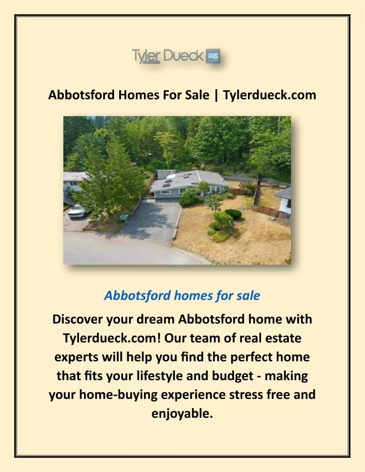 abbotsford homes for sale tylerdueck com