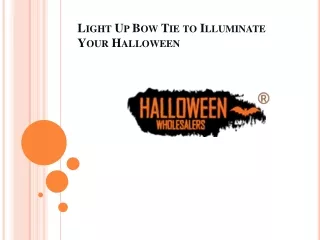 Light Up Bow Tie to Illuminate Your Halloween
