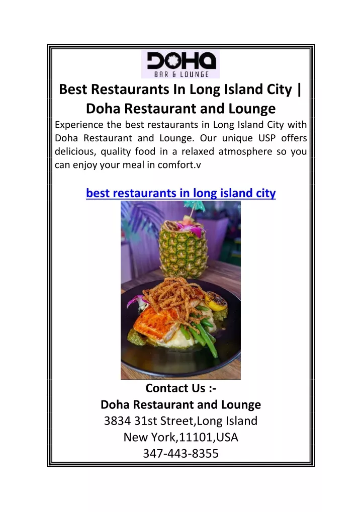best restaurants in long island city doha