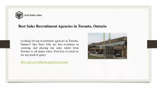 Best Sales Recruitment Agencies in Toronto, Ontario