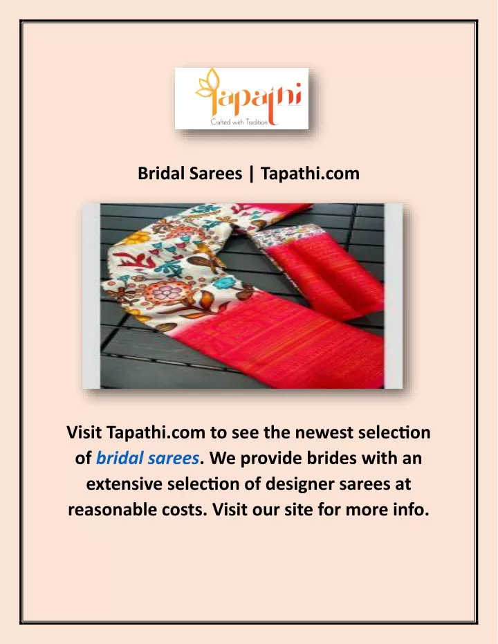 bridal sarees tapathi com
