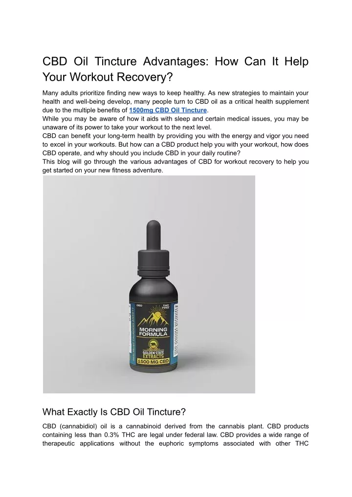 cbd oil tincture advantages how can it help your