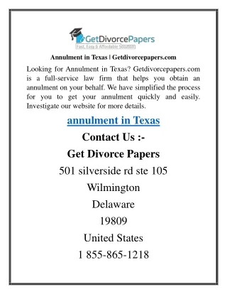 annulment in texas getdivorcepapers com looking