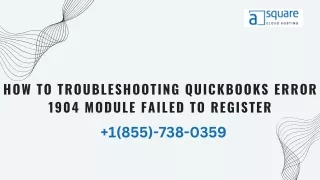 How to Troubleshooting quickbooks error 1904 module failed to register