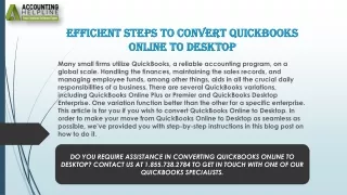 efficient steps to convert quickbooks online to desktop