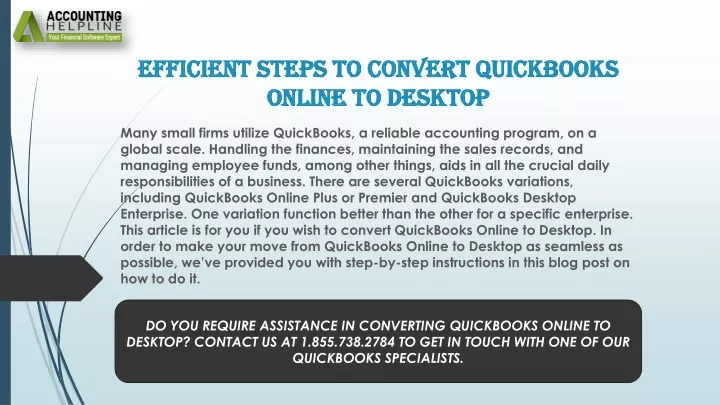 efficient steps to convert quickbooks online to desktop