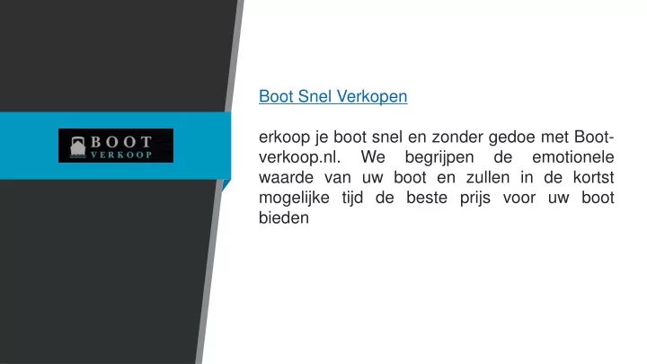 boot snel verkopen erkoop je boot snel en zonder