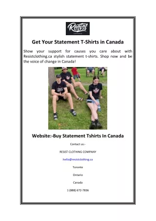 get your statement t shirts in canada
