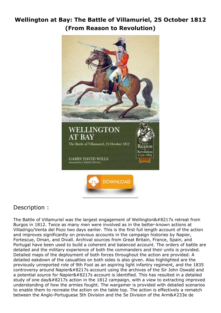 wellington at bay the battle of villamuriel