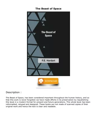 DOWNLOAD/PDF The Beast of Space download