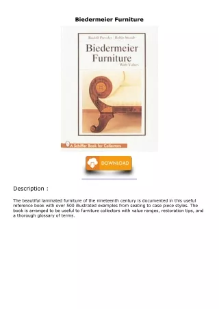 READ [PDF] Biedermeier Furniture ipad