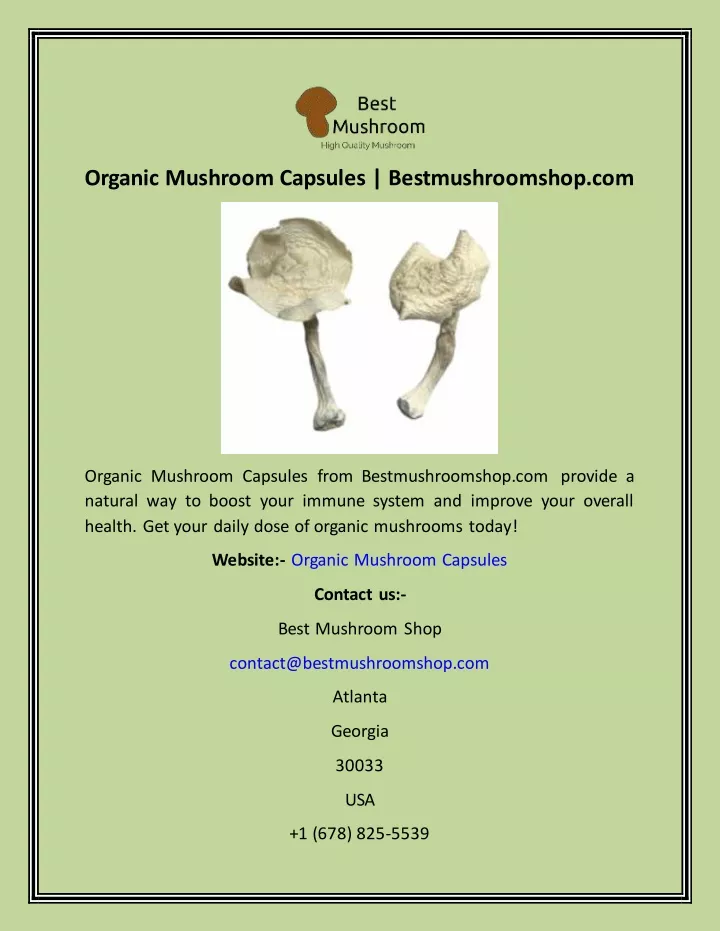 organic mushroom capsules bestmushroomshop com