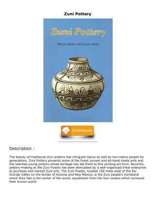 PDF/READ Zuni Pottery download