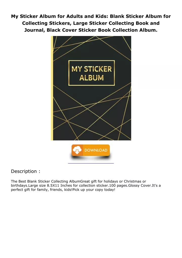 My Sticker Collecting Album: The Awesome Blank Sticker Book for