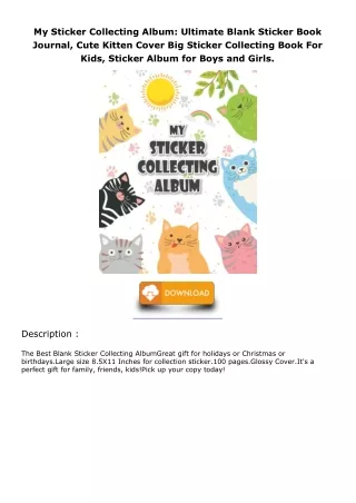 [PDF READ ONLINE] My Sticker Collecting Album: Ultimate Blank Sticker Book Journ