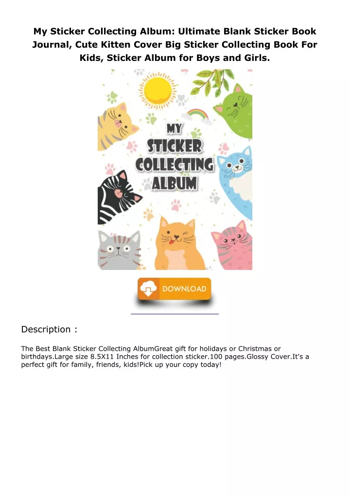 my sticker collecting album ultimate blank