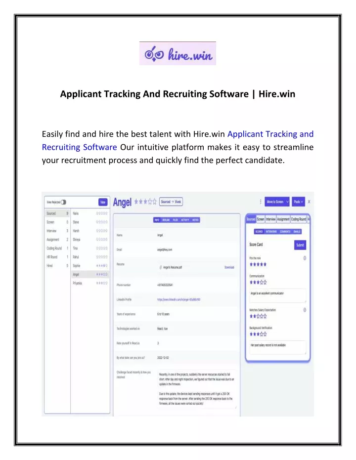 applicant tracking and recruiting software hire