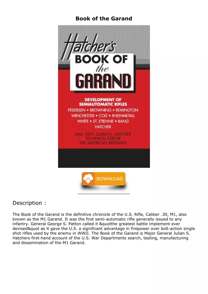 book of the garand