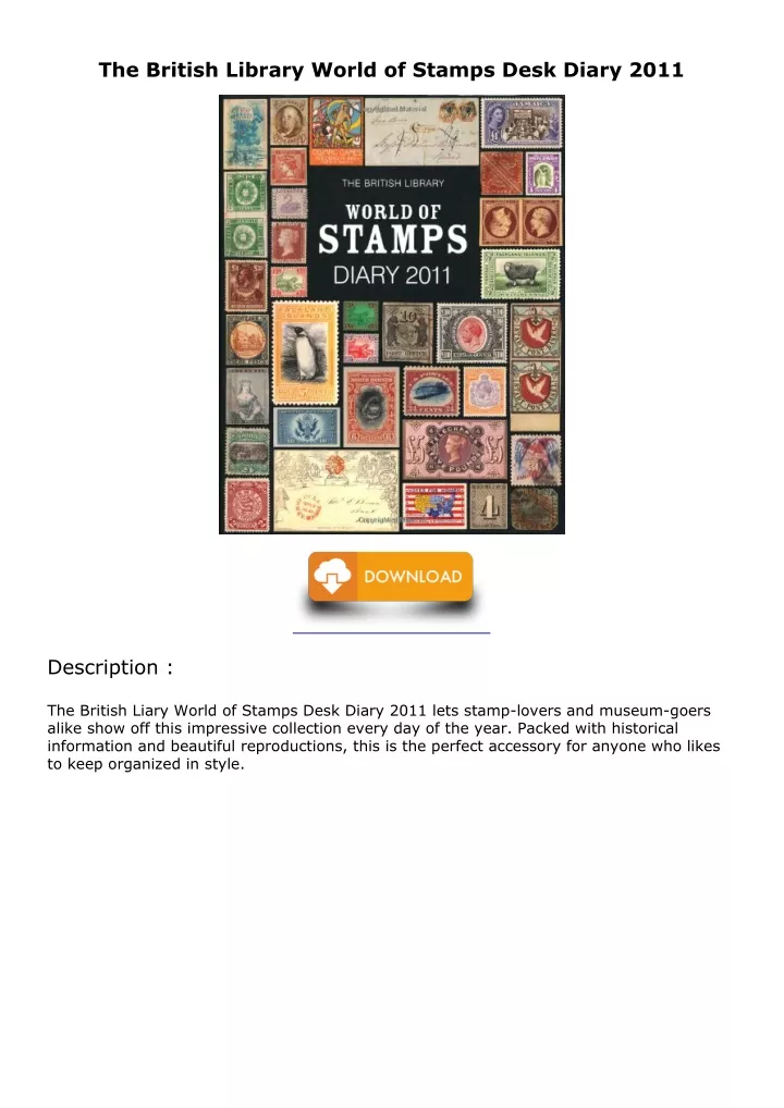 the british library world of stamps desk diary