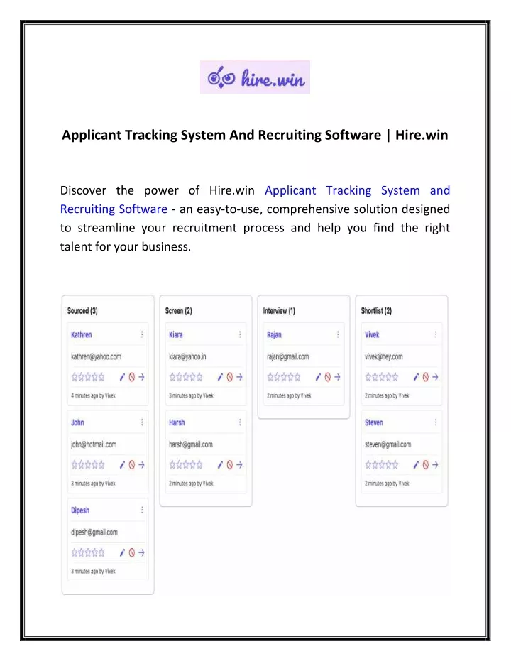 applicant tracking system and recruiting software