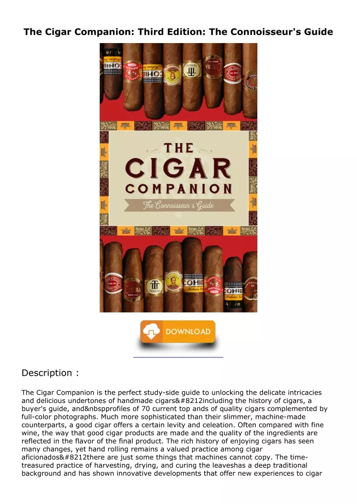 the cigar companion third edition the connoisseur