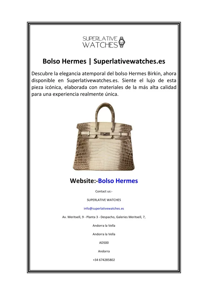 bolso hermes superlativewatches es