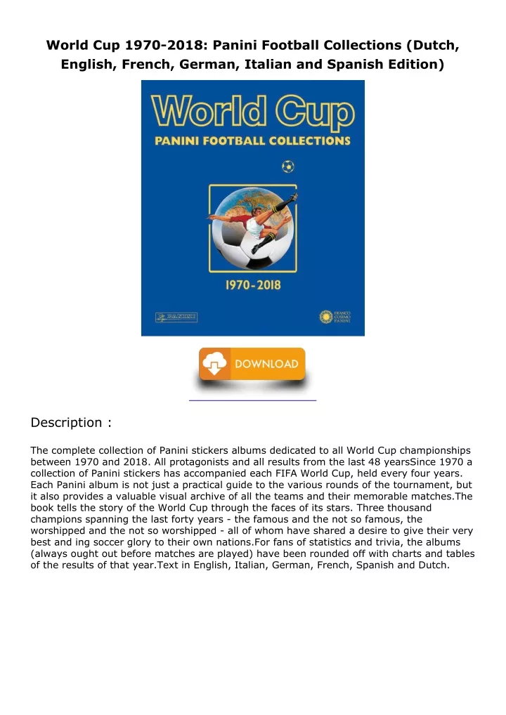 world cup 1970 2018 panini football collections