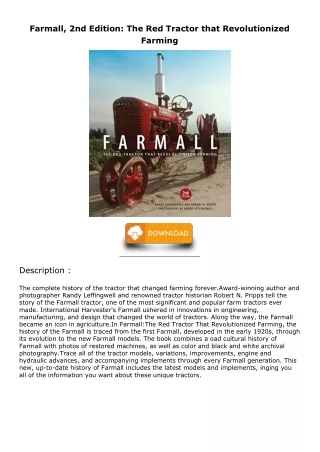 PDF_ Farmall, 2nd Edition: The Red Tractor that Revolutionized Farming full