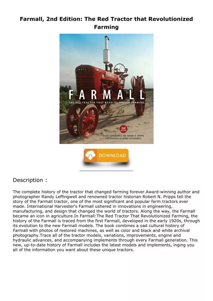 farmall 2nd edition the red tractor that