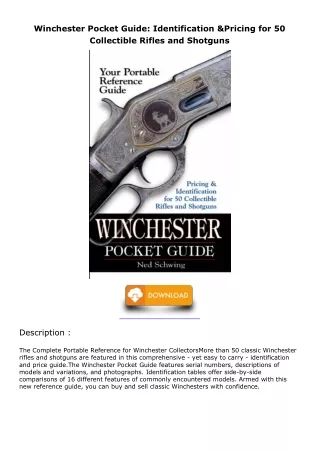 [READ DOWNLOAD] Winchester Pocket Guide: Identification & Pricing for 50 Collect