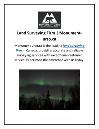 Land Surveying Firm Monument-urso.ca